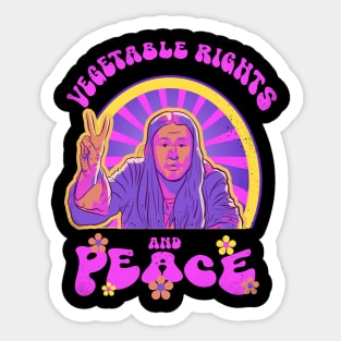 Vegetable Rights and Peace Sticker